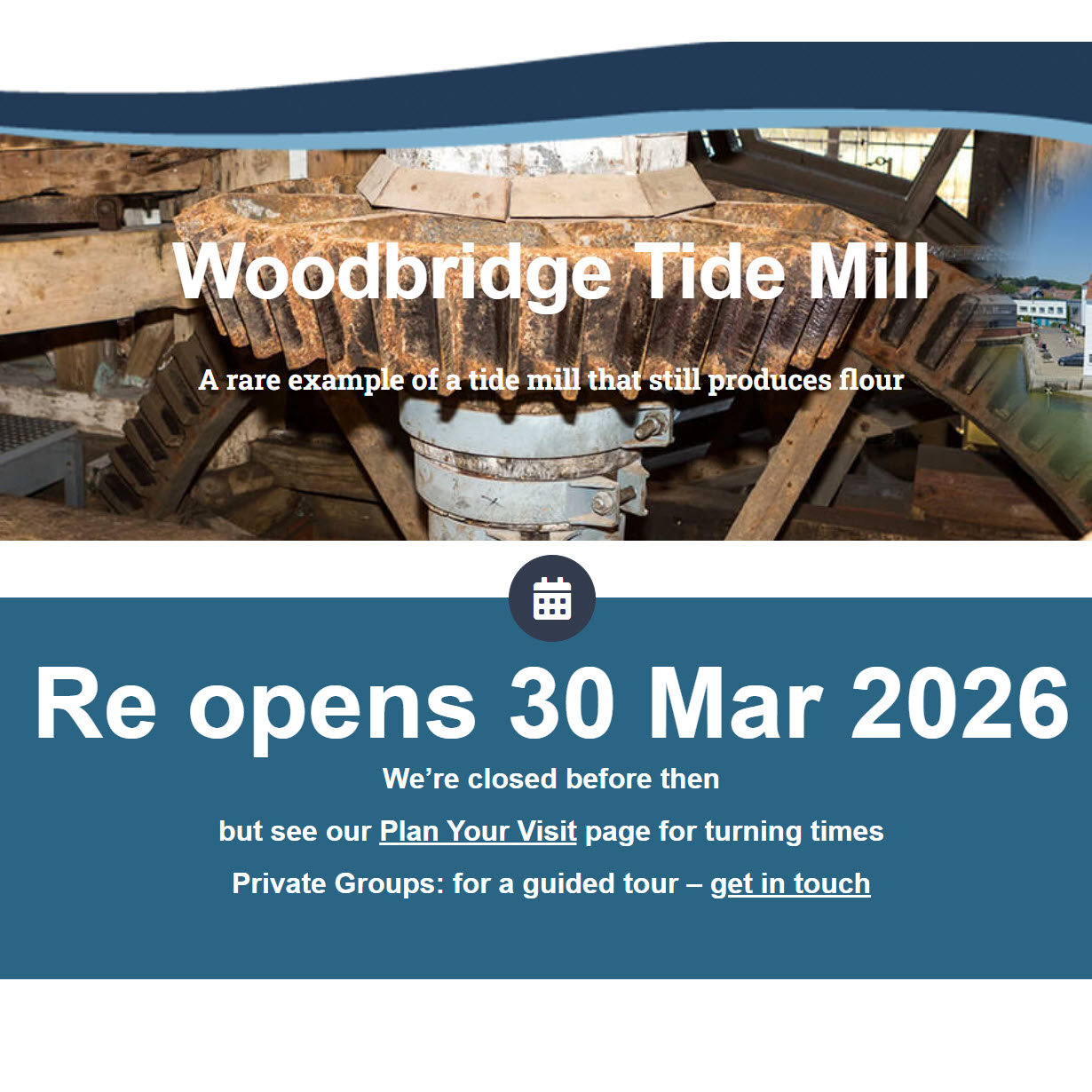 Woodbridge Tide Mill Reopens