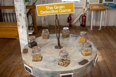 Woodbridge Tide Mill Museum grain puzzle